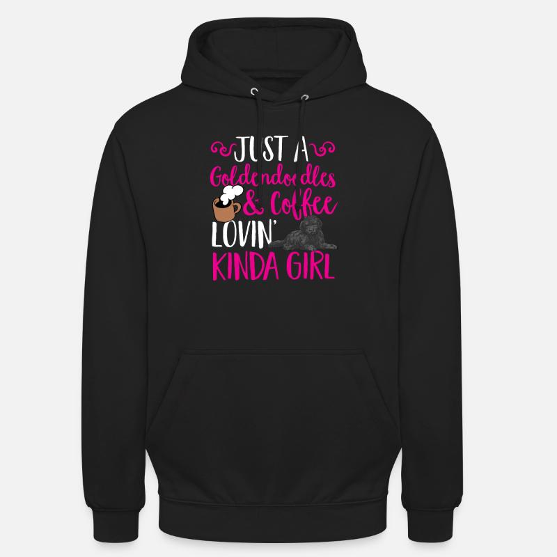 Chien Doodle Black Goldendoodle - Sweat-shirt à capuche unisexe - noir