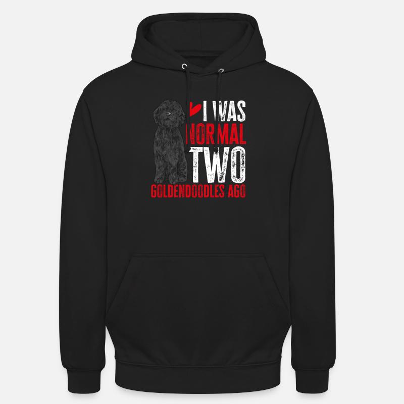 Chien Doodle Black Goldendoodle - Sweat-shirt à capuche unisexe - noir