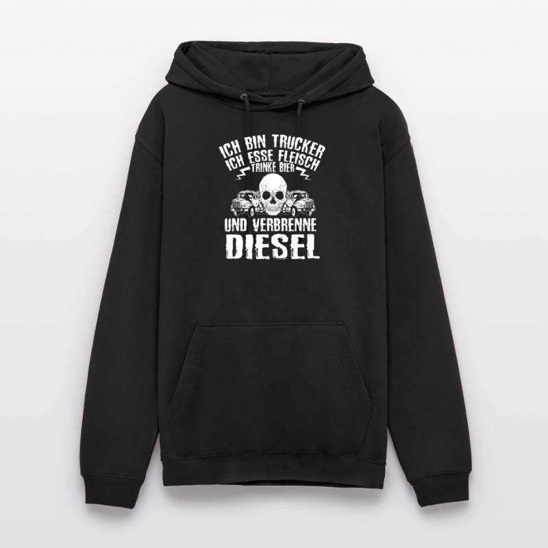 Ich Bin Trucker Esse Fleisch Trinke Bier Unisex Hoodie