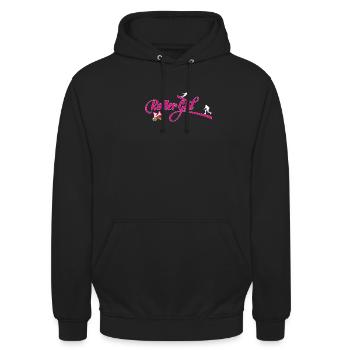 Roller Girl - Rollkunstlauf Roller Skates Mädchen - Unisex Hoodie - Schwarz - Vorne - Alina (178cm) & Michal (187cm)