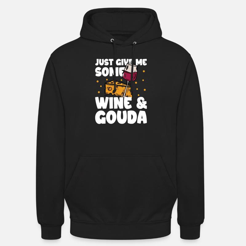 Fromage Gouda - Sweat-shirt à capuche unisexe - noir
