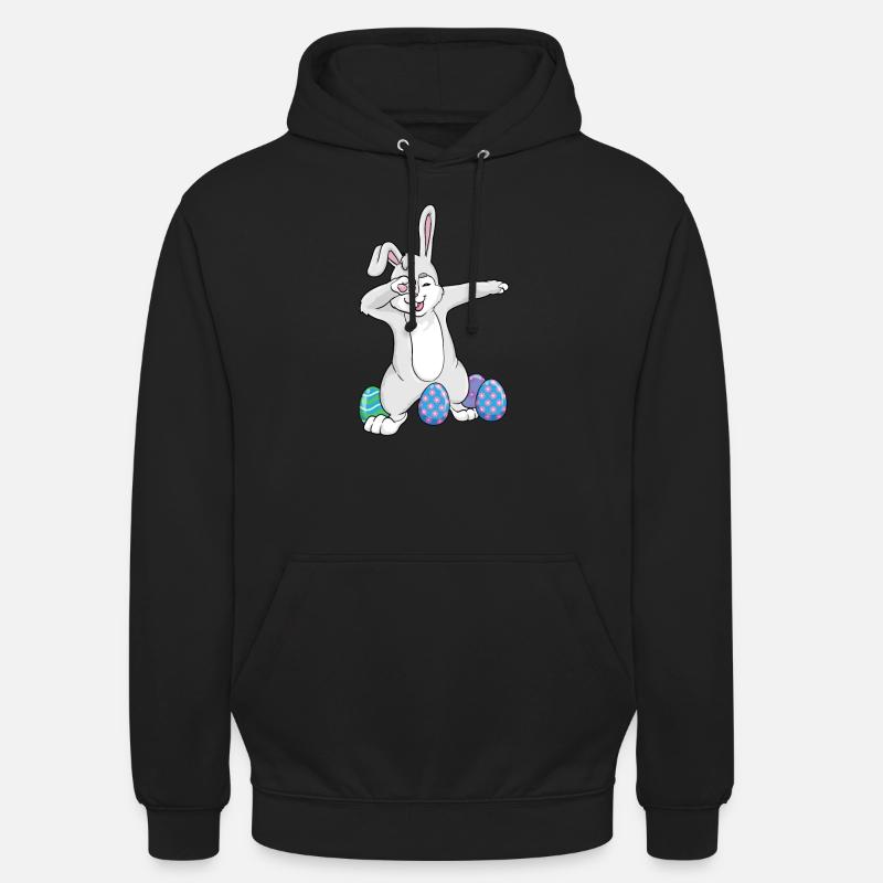 Dabbing Easter Rabbit Dad Dance Easter Eggs Unisex Hoodie