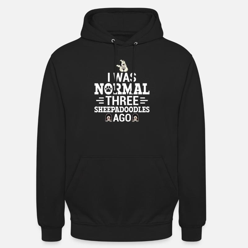 Sheepadoodle Doodle Hund - Unisex Hoodie - Schwarz