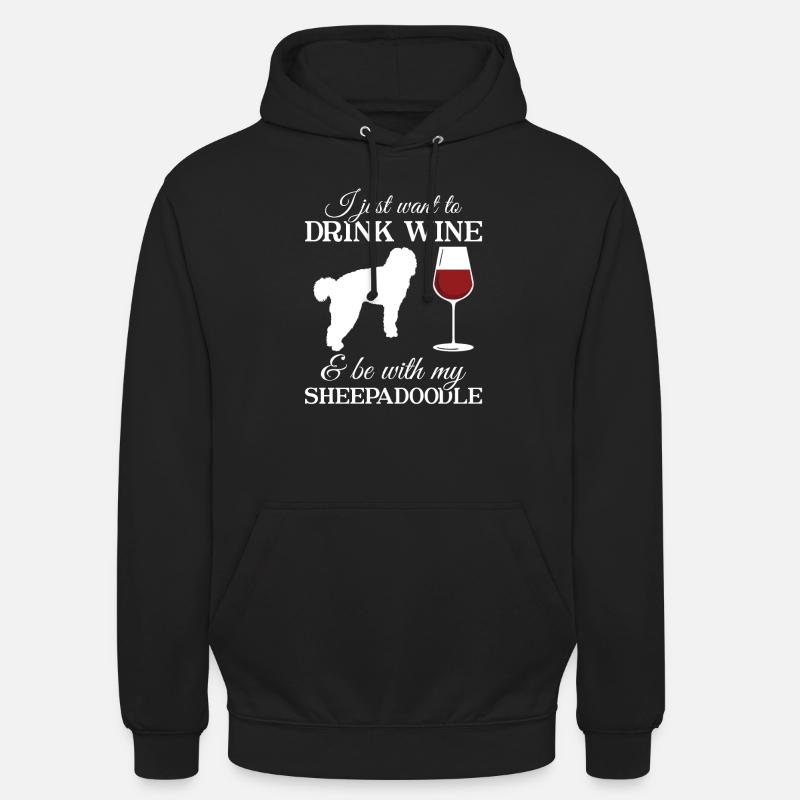 Sheepadoodle Doodle Dog - Sweat-shirt à capuche unisexe - noir