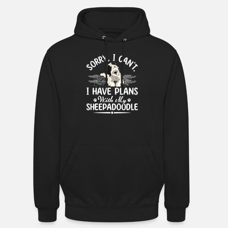 Sheepadoodle Doodle Hund - Unisex Hoodie - Schwarz