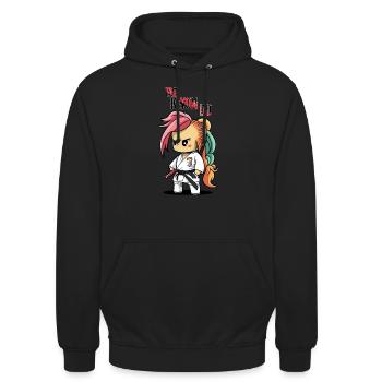 Taekwondo Chibi Tier - Lustige koreanische - Unisex Hoodie - Schwarz - Vorne - Alina (178cm) & Michal (187cm)