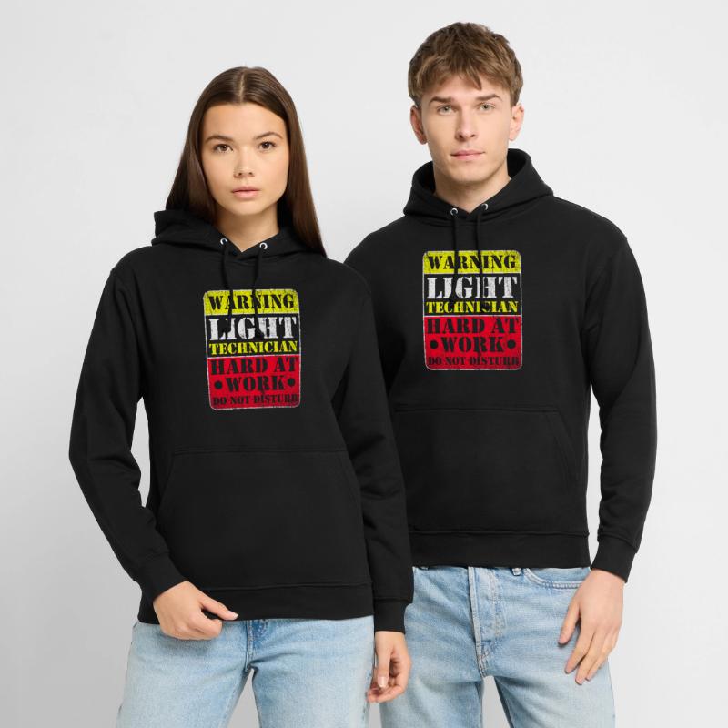Warning Lightning Technician At Work Unisex Hoodie