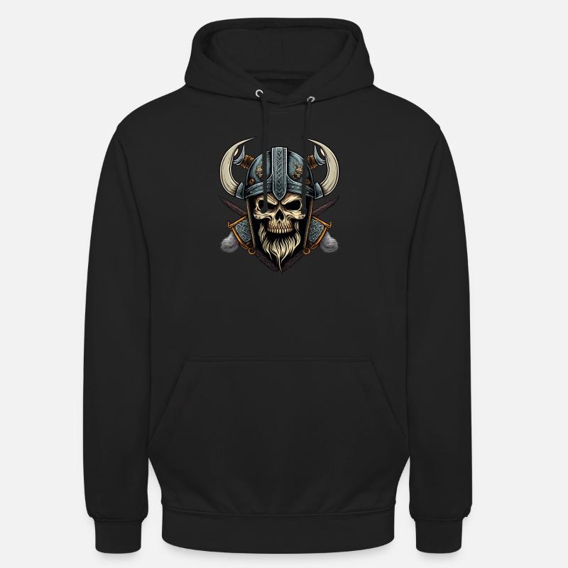 Walhalla Wikinger-Skelett - Odin-Krieger - Unisex Hoodie - Schwarz