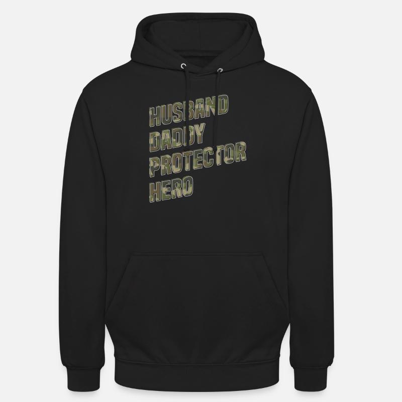 Mari et papa - Sweat-shirt à capuche unisexe - noir