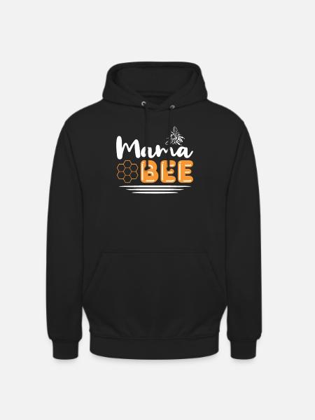 Maman Abeille - Sweat-shirt à capuche unisexe - noir