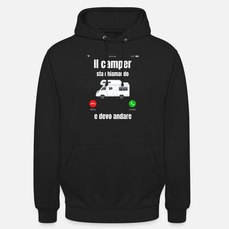 Le campeur appelle - Sweat-shirt à capuche unisexe - noir
