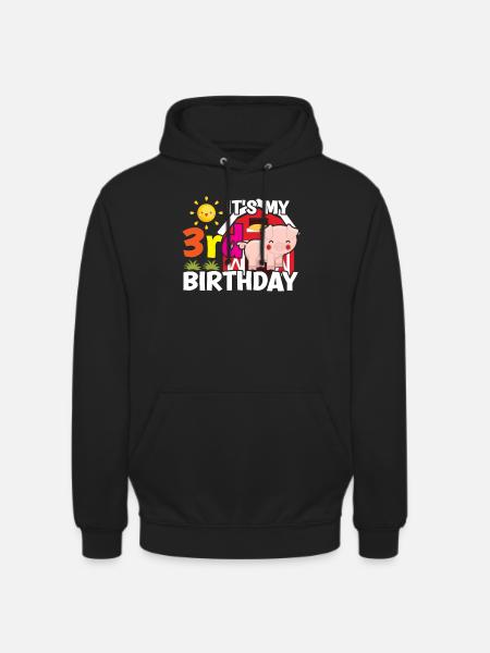 C’est mon 3ème anniversaire - Sweat-shirt à capuche unisexe - noir