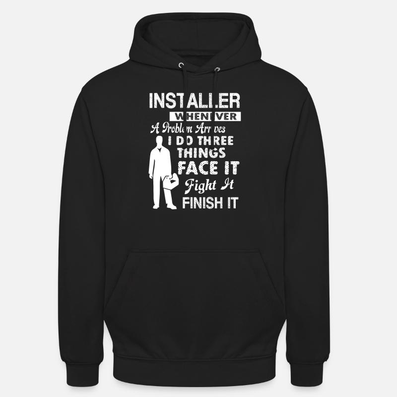 Installer Installer Solves Problem - Unisex Hoodie - black