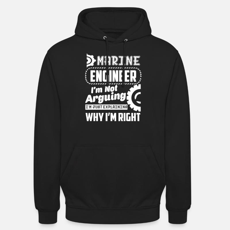 Marine Engineer Proud Marine Engineer - Unisex Hoodie - black