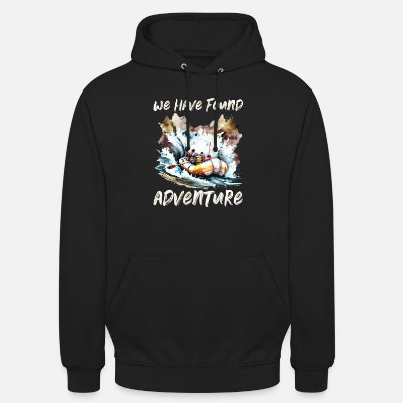 Rafting - Sweat-shirt à capuche unisexe - noir