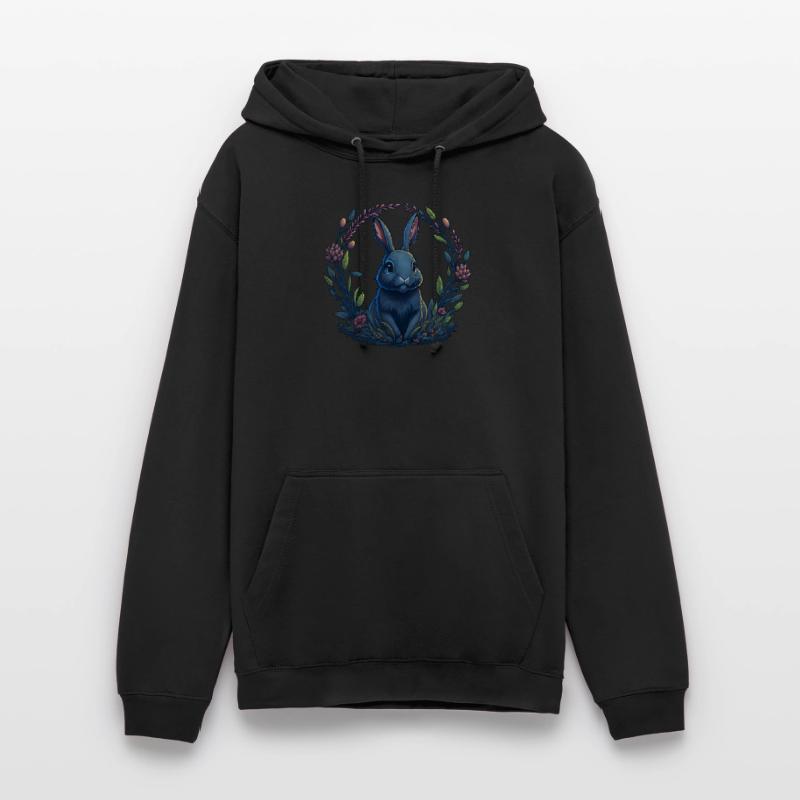 Rabbit with Easter eggs & spring flowers Easter Unisex Hoodie