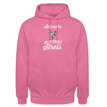 Amrock Huhn I Chicken Geflügel Motiv für - Unisex Hoodie - Pink - Vorne - Alina (178cm) & Michal (187cm)
