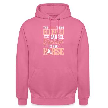 The Only Thing Crazier Barrel Racer Barrel Racing - Unisex Hoodie - Pink - Vorne - Alina (178cm) & Michal (187cm)