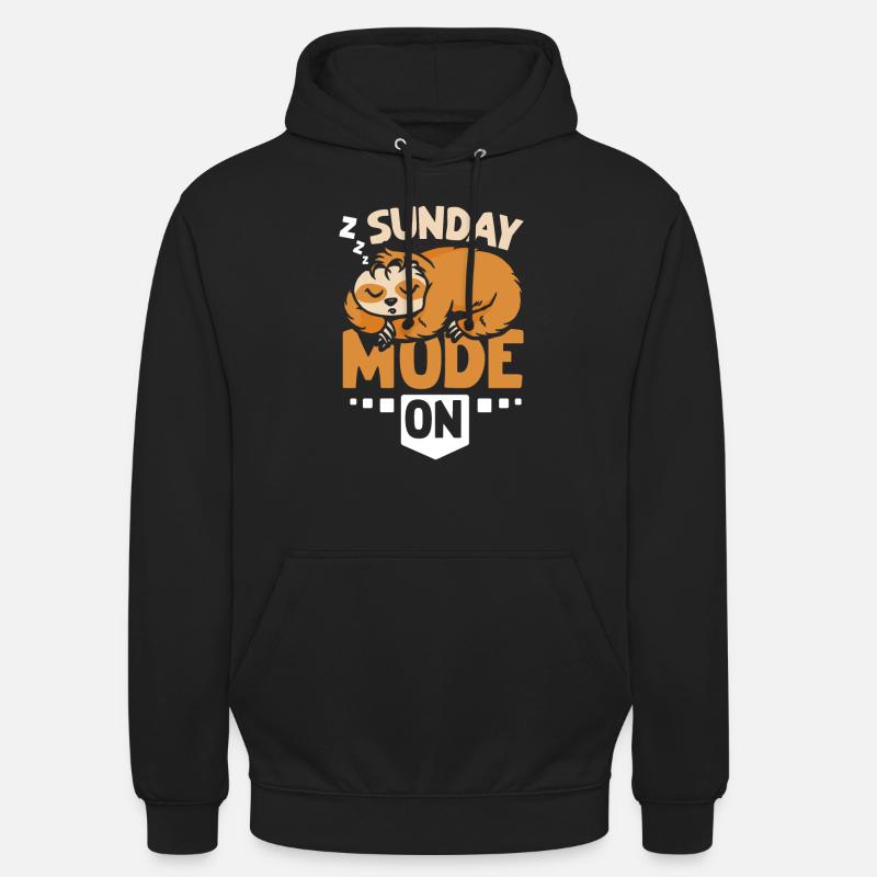 Mode dimanche paresseux activé - Sweat-shirt à capuche unisexe - noir