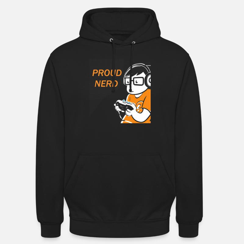 Jeu, Nerd, Nerd - Sweat-shirt à capuche unisexe - noir