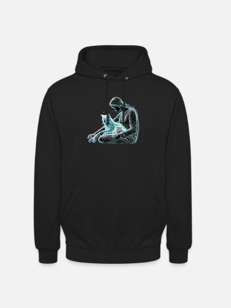cat and a human - Unisex Hoodie -