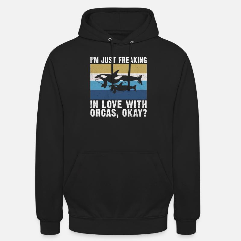Orca Wal Geschenke - Unisex Hoodie - Schwarz