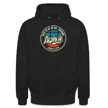 Best Nephew in the World Retro Gift - Unisex Hoodie - black - Front - Alina (178cm) & Michal (187cm)
