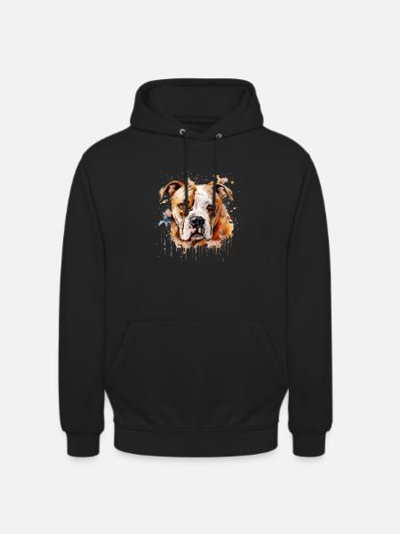 Bouledogue américain - Sweat-shirt à capuche unisexe - noir