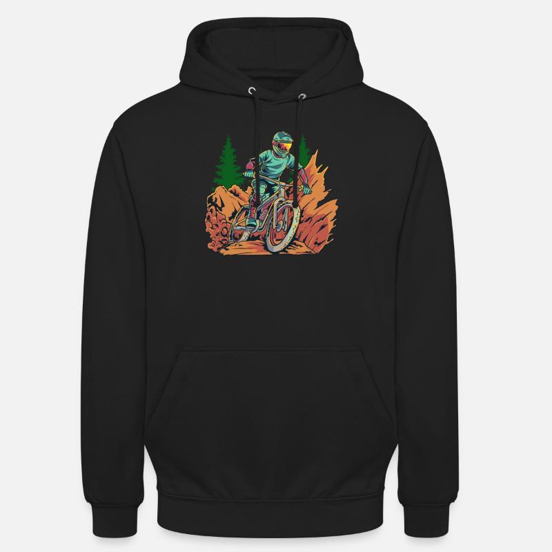 VTT de descente VTT - Sweat-shirt à capuche unisexe - noir