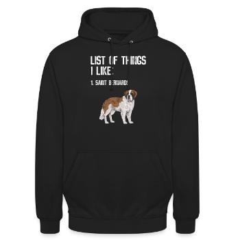 St. Bernard St. Bernard Dog Dog - Unisex Hoodie - black - Front - Alina (178cm) & Michal (187cm)