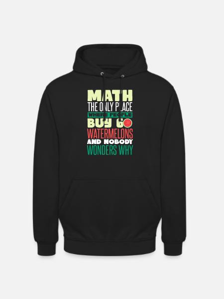 Math Pastèque drôle - Sweat-shirt à capuche unisexe - noir