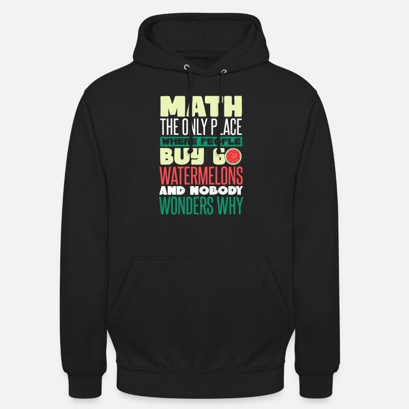 Math Pastèque drôle - Sweat-shirt à capuche unisexe - noir