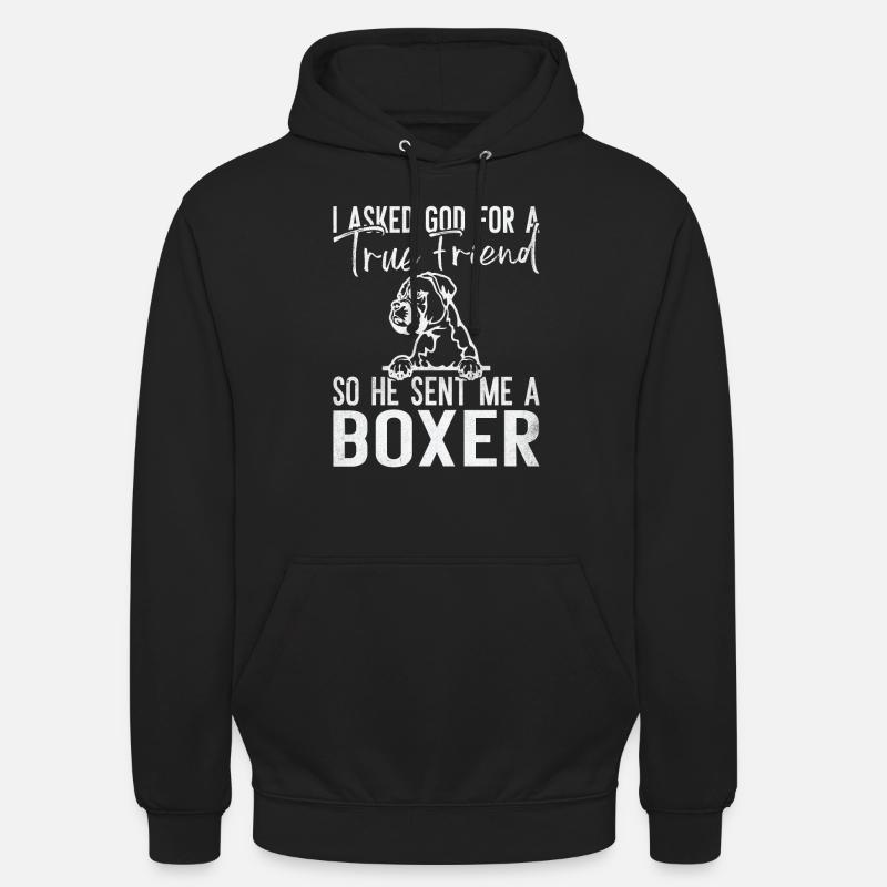 Boxer Hund Geschenke - Unisex Hoodie - Schwarz