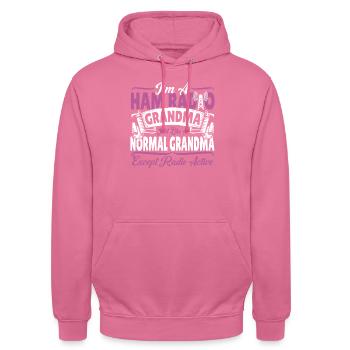 Signal Women Amateur Ham Radio Operator Frequency - Unisex Hoodie - Pink - Vorne - Alina (178cm) & Michal (187cm)