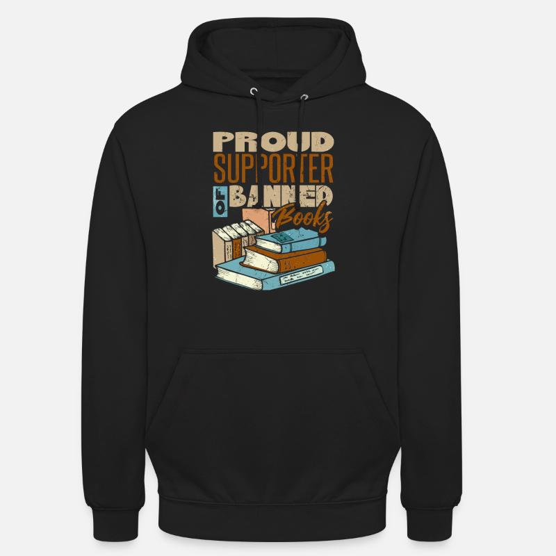 Fier partisan des livres interdits - Sweat-shirt à capuche unisexe - noir