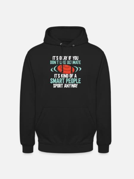 Ultimate Frisbee Throwing Disc - Unisex Hoodie - black