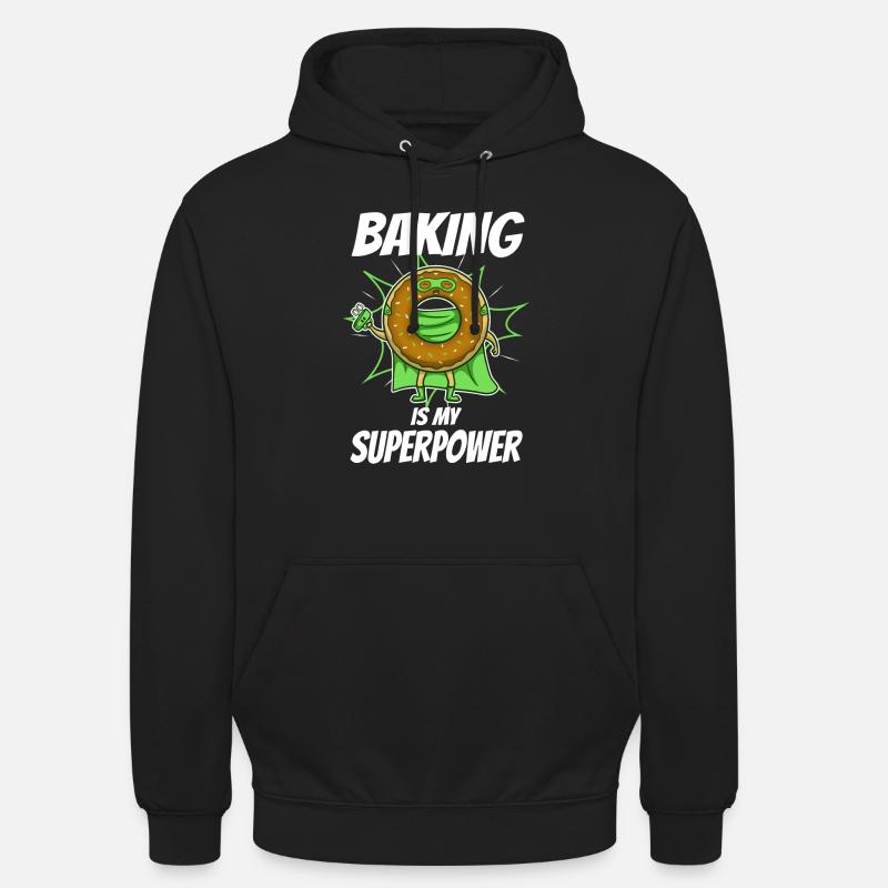 Baking is my Superpower, Donut - Unisex Hoodie - Schwarz