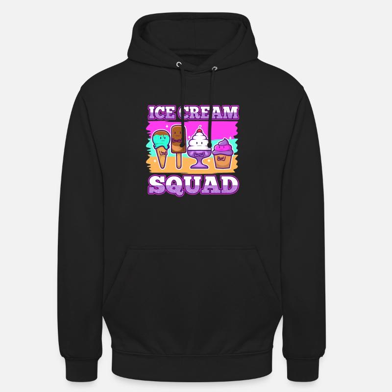 Escouade de crème glacée - Sweat-shirt à capuche unisexe - noir
