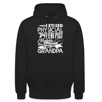 Physical Therapist Retired Physical Therapist - Unisex Hoodie - black - Front - Alina (178cm) & Michal (187cm)
