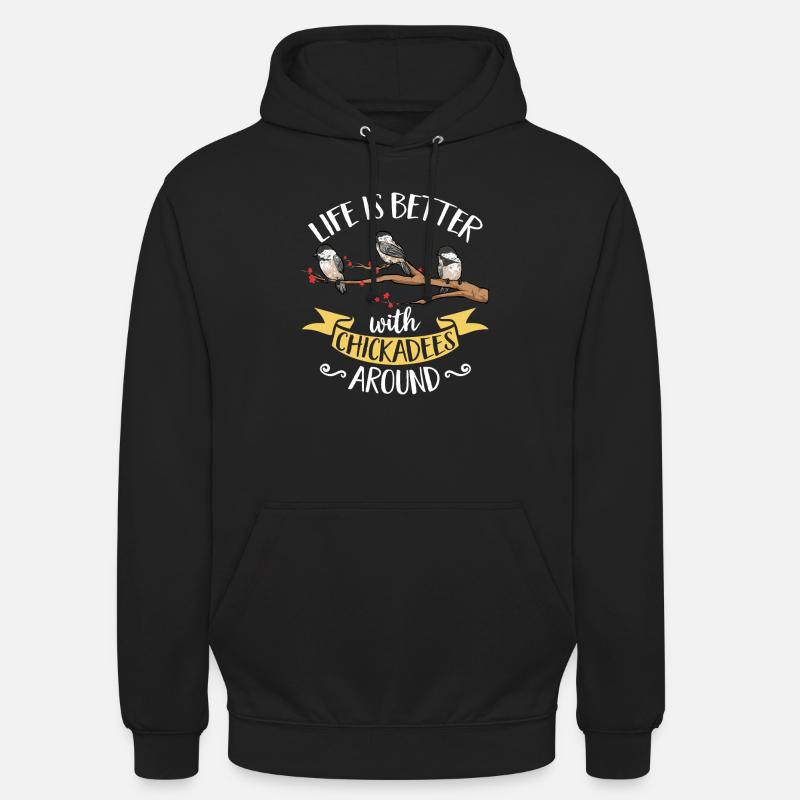 Observation des oiseaux mésanges - Sweat-shirt à capuche unisexe - noir