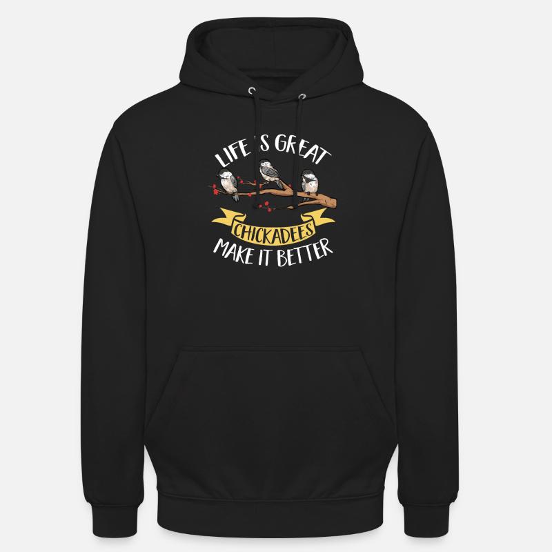 Observation des oiseaux mésanges - Sweat-shirt à capuche unisexe - noir