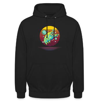 Tardigrade Vapor - Unisex Hoodie - black - Front - Alina (178cm) & Michal (187cm)
