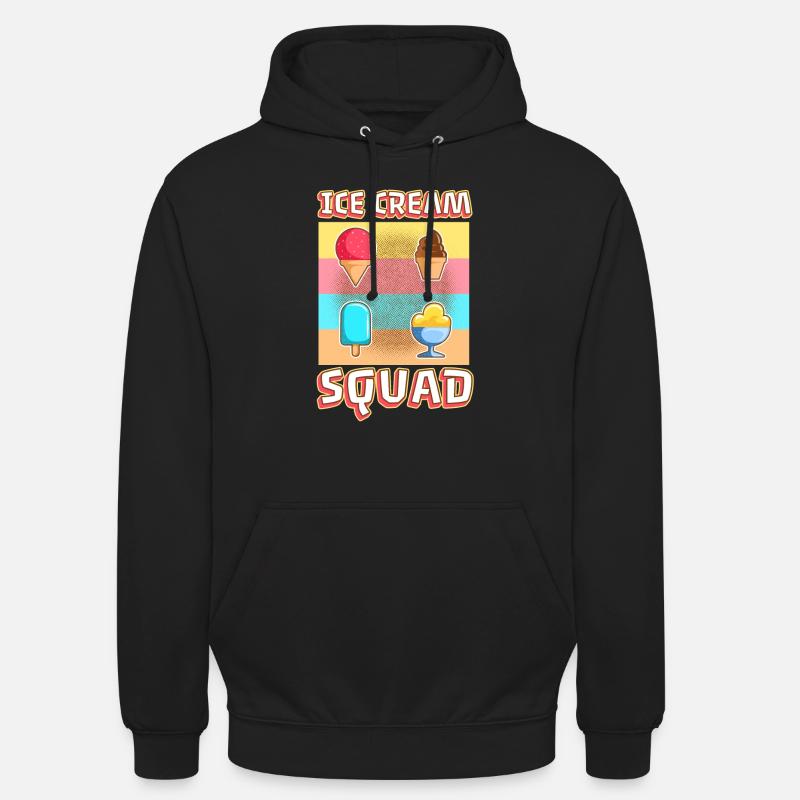 Escouade de crème glacée - Sweat-shirt à capuche unisexe - noir