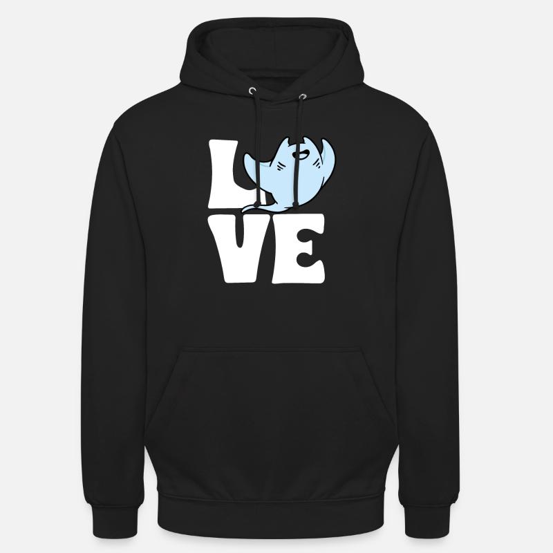 Stachelrochen Mantarochen Ozean Rochen - Unisex Hoodie - Schwarz
