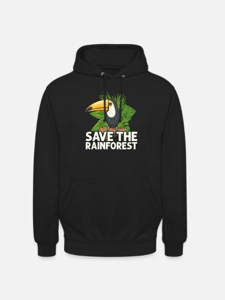 Toucan Bird Rainforest - Unisex Hoodie - black