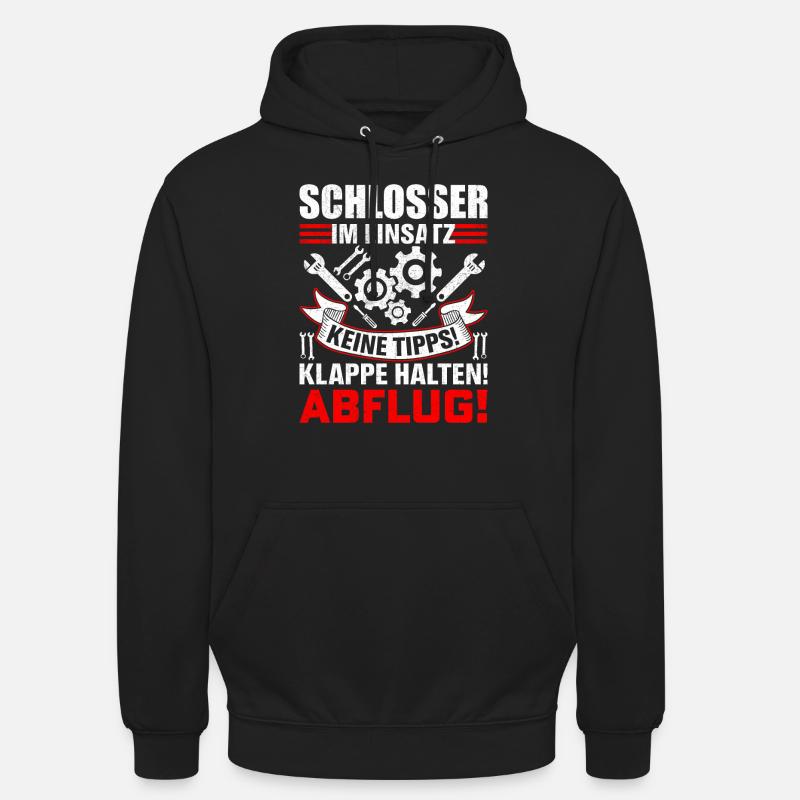 Schlosser im Einsatz Geschenkidee - Unisex Hoodie - Schwarz