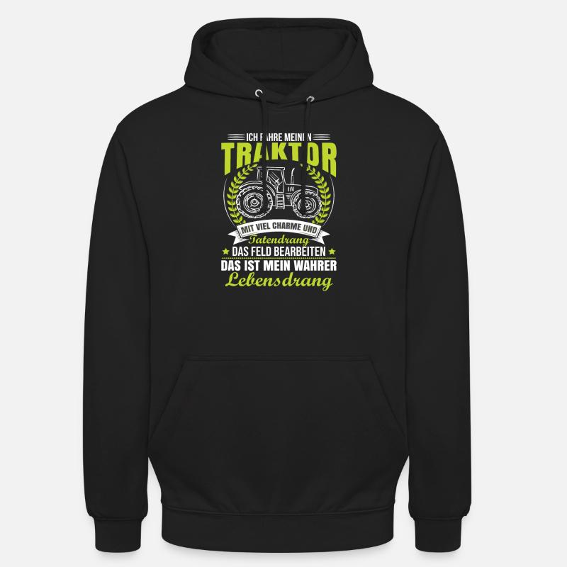 Traktorfahrer Sprüche Schlepper - Unisex Hoodie - Schwarz