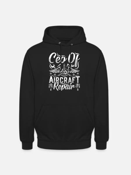 Love Airplane aviation - Unisex Hoodie - black