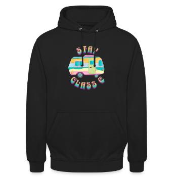 stay classic - Unisex Hoodie - black - Front - Alina (178cm) & Michal (187cm)