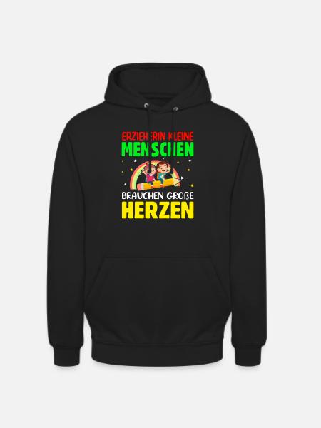 Erzieherin Abschiedsgeschenk - Unisex Hoodie - Schwarz